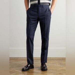 NWT Mr Porter MR P. Phillip Straight-Leg Virgin Wool Suit Trousers Navy